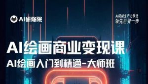 AI绘画商业研修班训练营,从入门到精通,熟练使用AI工具到将AI绘画技术应用到各类商业场景的变现课_乐帮资源库