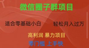 微信资源圈子群项目,零门槛,易上手,一个群1元,一天轻轻松松300+【揭秘】_乐帮资源库