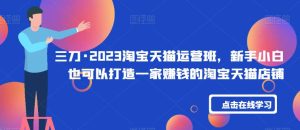 三刀·2023淘宝天猫运营班,新手小白也可以打造一家赚钱的淘宝天猫店铺_乐帮资源库