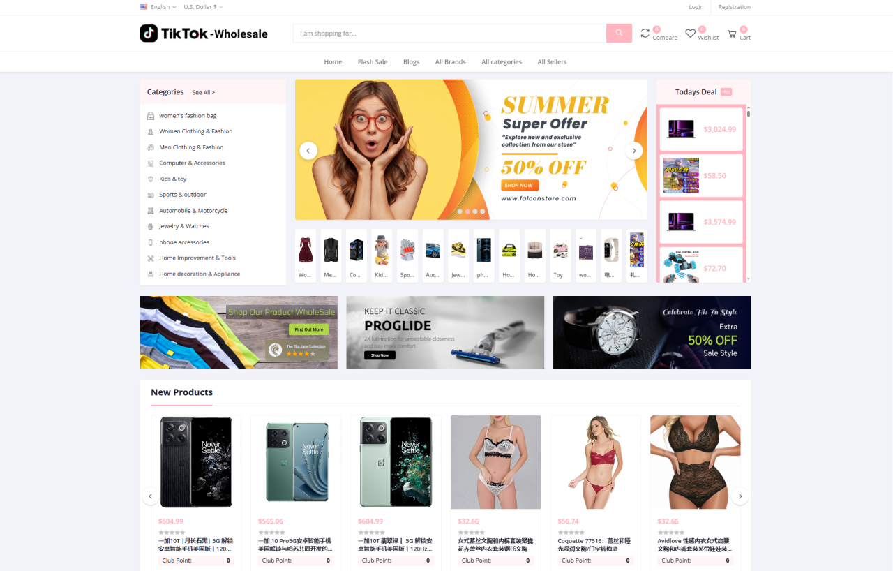 -09-24TikTok多语言商城系统源码+落地页 附搭建教程_乐帮资源库