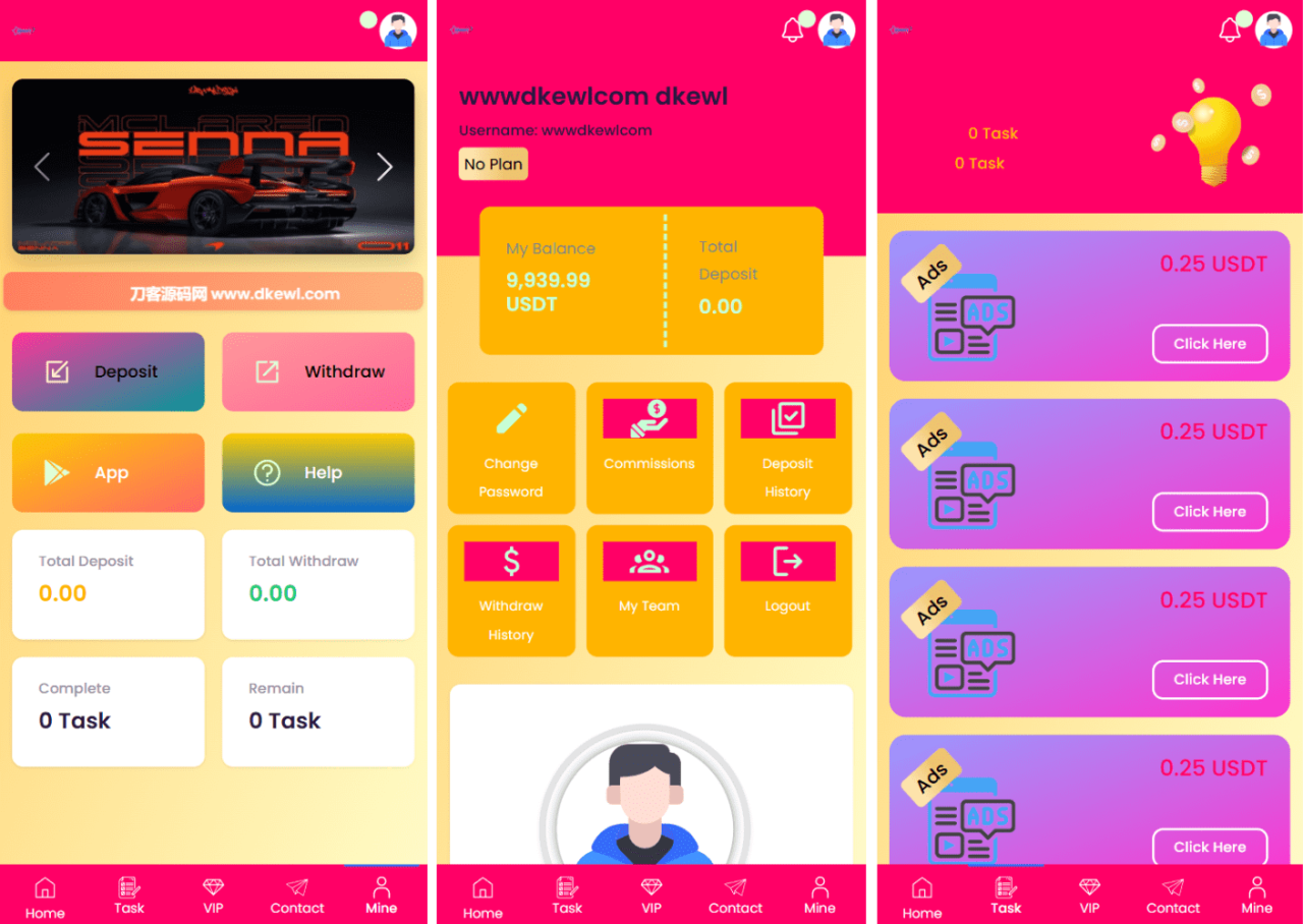 -09-11SENNA海外广告奖励投资理财源码/附详细教程_乐帮资源库